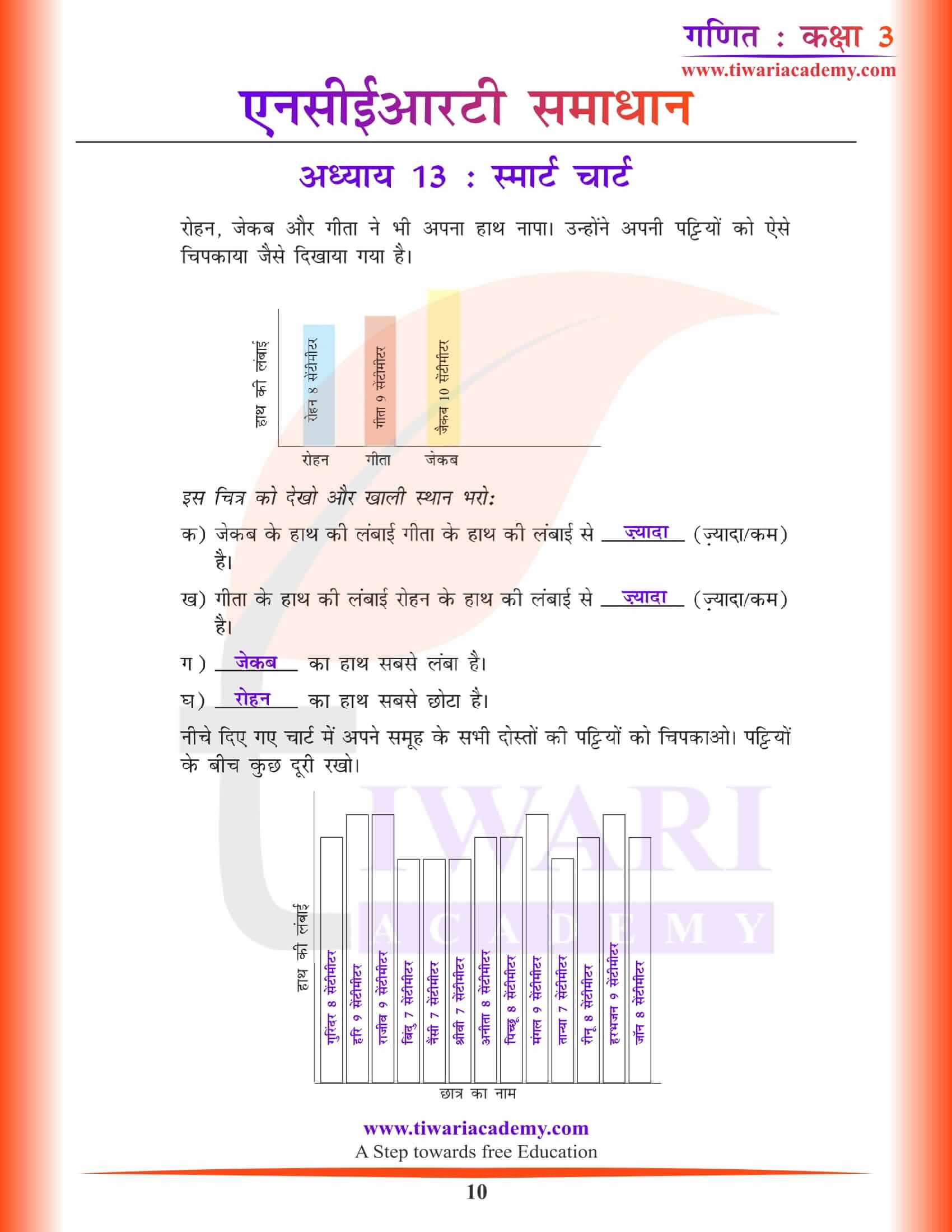 कक्षा 3 गणित अध्याय 13 के हल हिंदी में