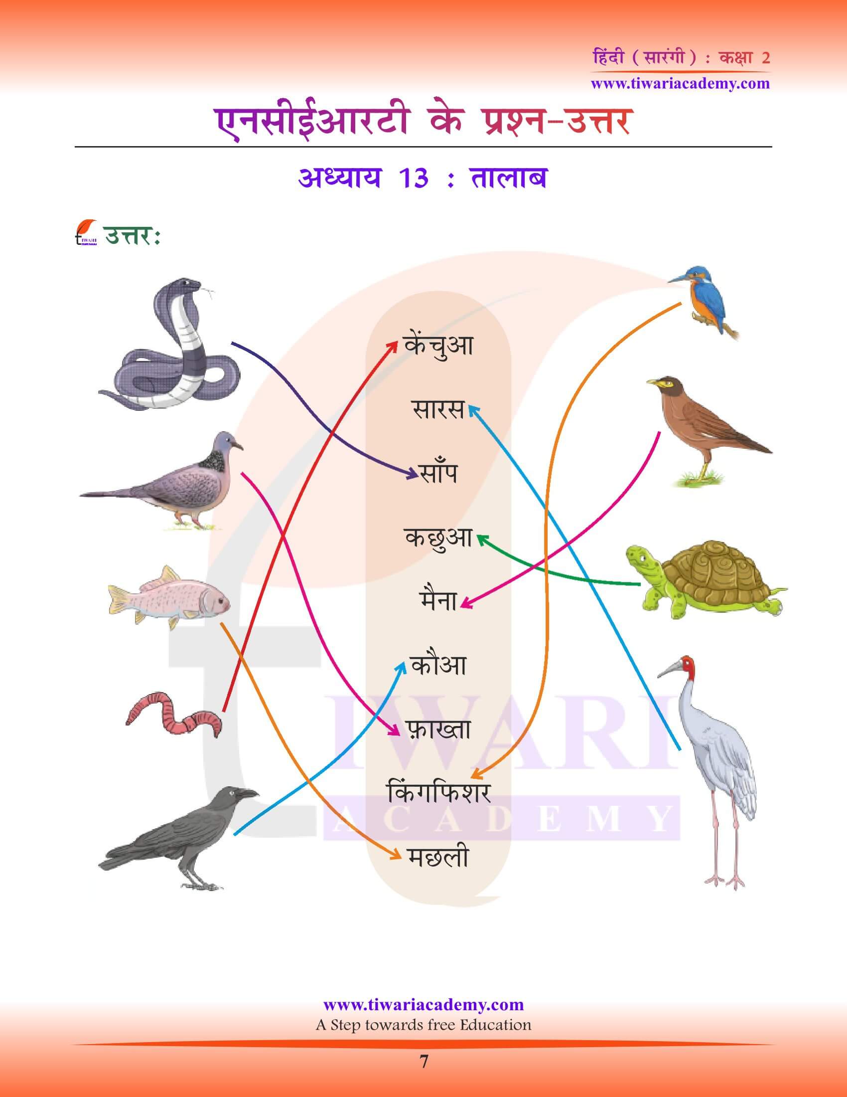 कक्षा 2 हिंदी सारंगी अध्याय 13 अभ्यास के हल