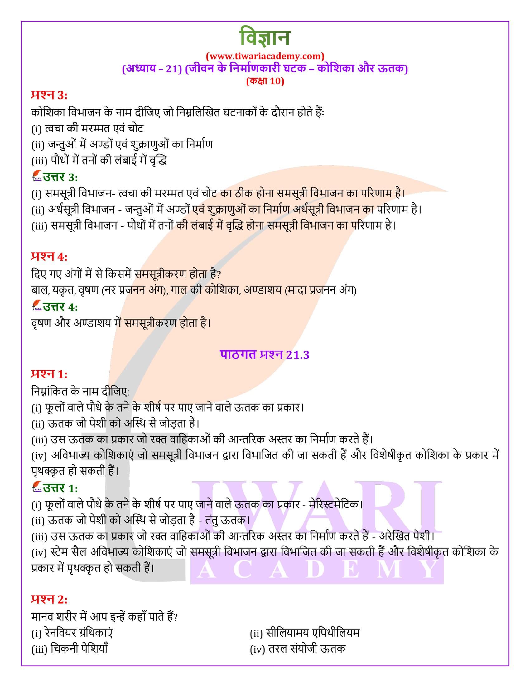 NIOS के लिए कक्षा 10 विज्ञान अध्याय 21 हिंदी में