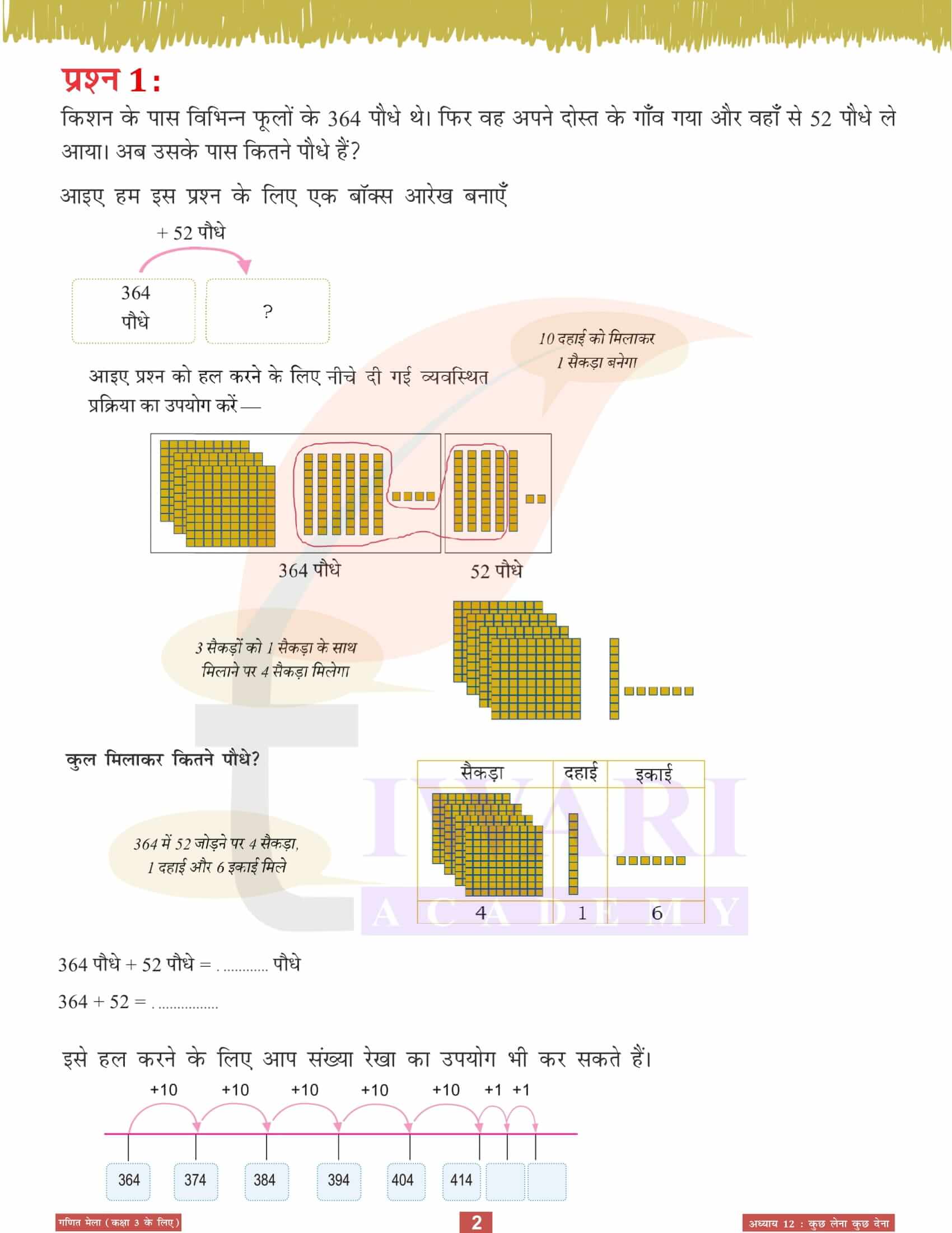 एनसीईआरटी समाधान कक्षा 3 गणित मेला अध्‍याय 12 हिंदी मीडियम में