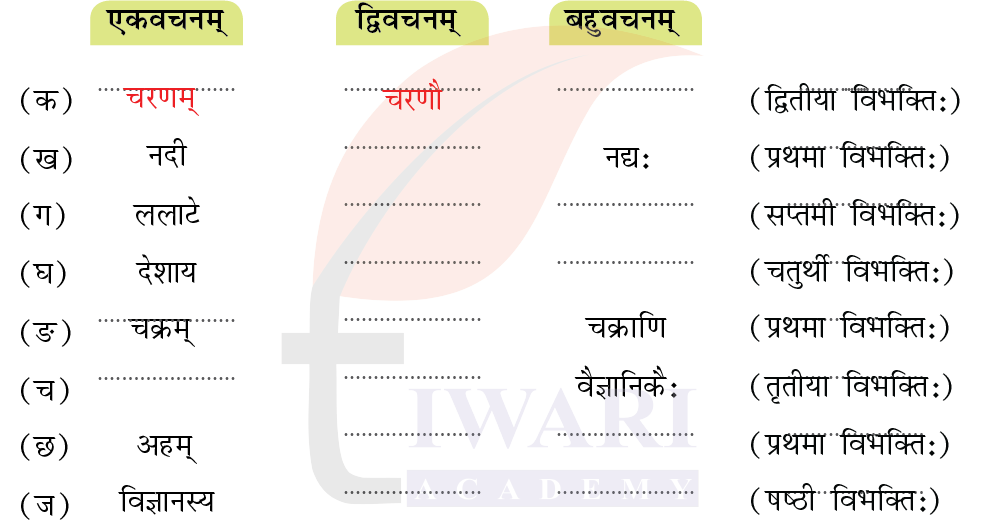 कक्षा 7 संस्कृत दीपकम् अध्याय 1 के प्रश्न 4 का चित्र