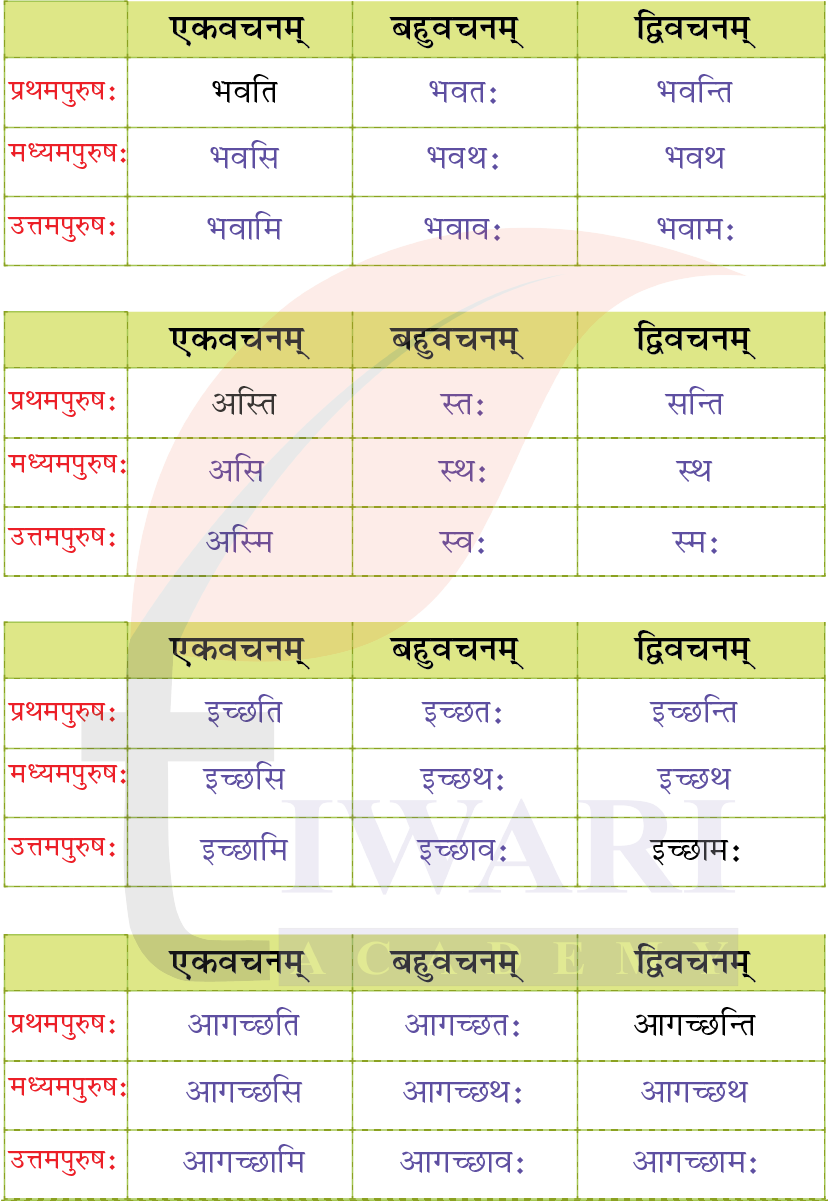 कक्षा 7 संस्कृत दीपकम् अध्याय 1 के प्रश्न 8 के उत्तर का चित्र