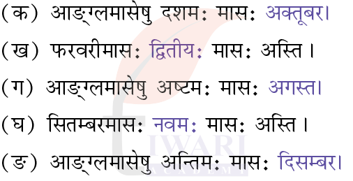 कक्षा 7 संस्कृत दीपकम् अध्याय 10 के प्रश्न 6 के उत्तर का चित्र