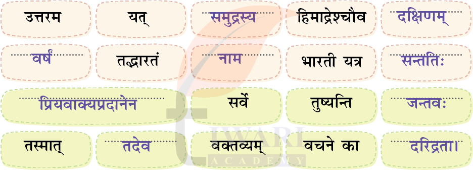 कक्षा 7 संस्कृत दीपकम् अध्याय 2 के प्रश्न 7 के उत्तर का चित्र