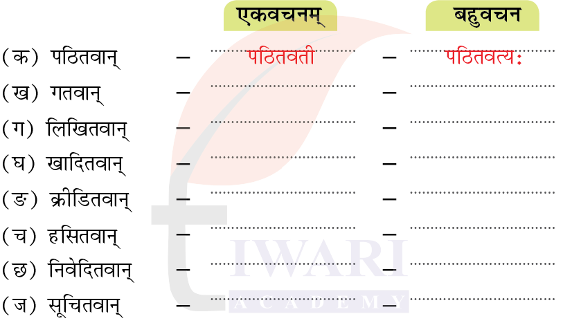 कक्षा 7 संस्कृत दीपकम् अध्याय 5 के प्रश्न 3 का चित्र