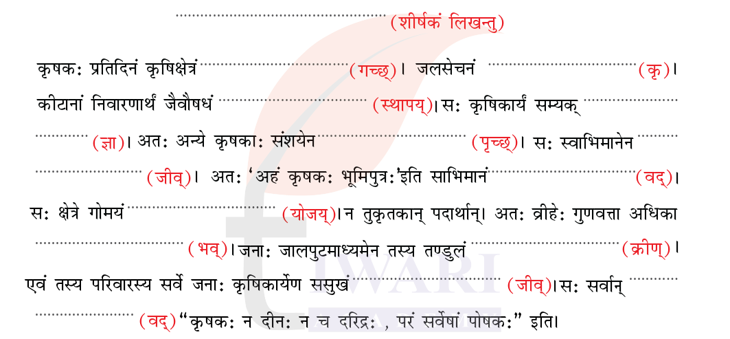 कक्षा 7 संस्कृत दीपकम् अध्याय 5 के प्रश्न 6 का चित्र