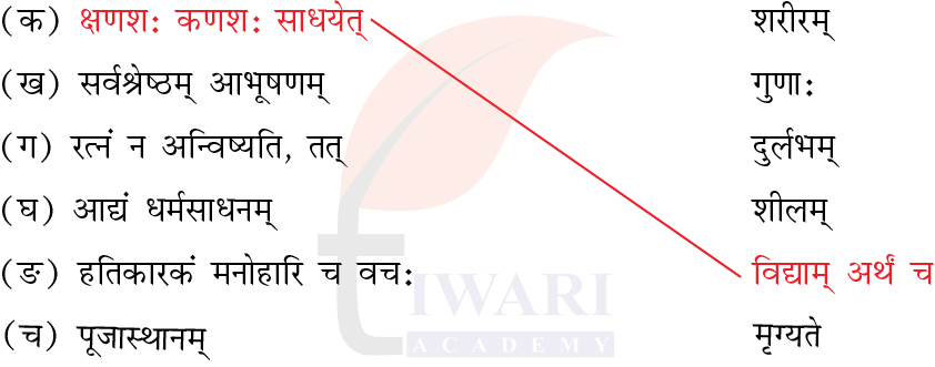 कक्षा 7 संस्कृत दीपकम् अध्याय 8 के प्रश्न 5 का चित्र