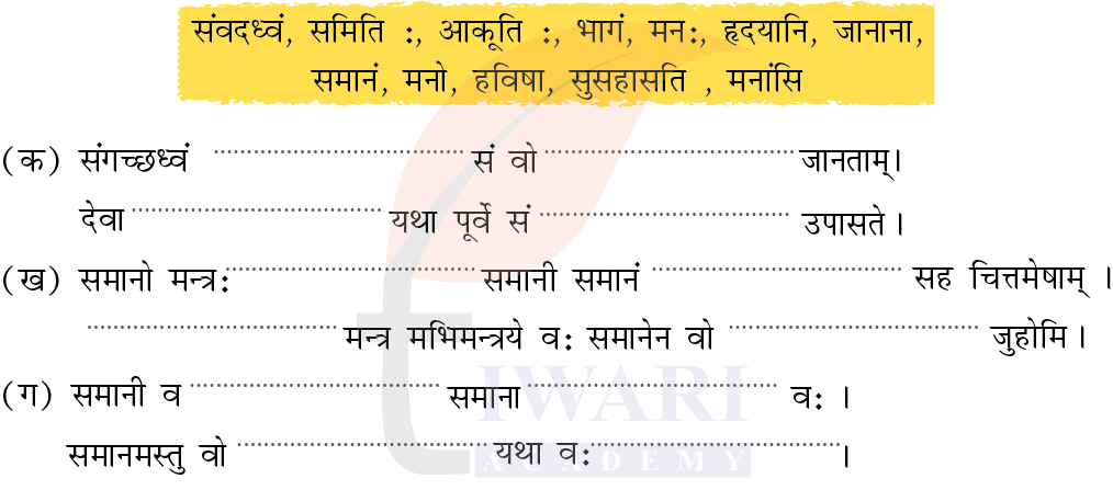 कक्षा 8 संस्कृत दीपकम् अध्याय 1 के प्रश्न 4 का चित्र