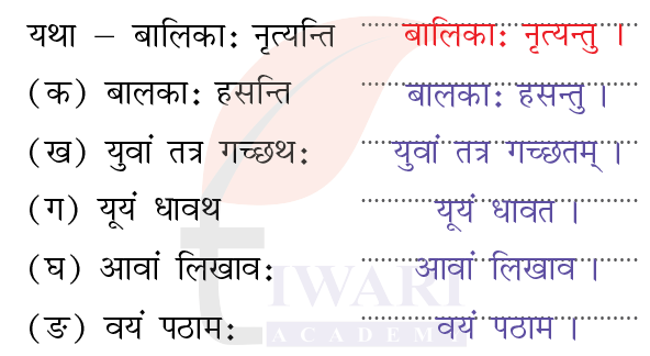 कक्षा 8 संस्कृत दीपकम् अध्याय 1 के प्रश्न 6 के उत्तर का चित्र