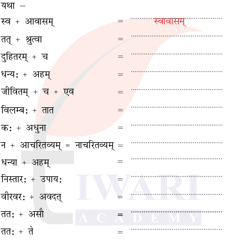 कक्षा 8 संस्कृत दीपकम् अध्याय 11 के प्रश्न 6 का चित्र