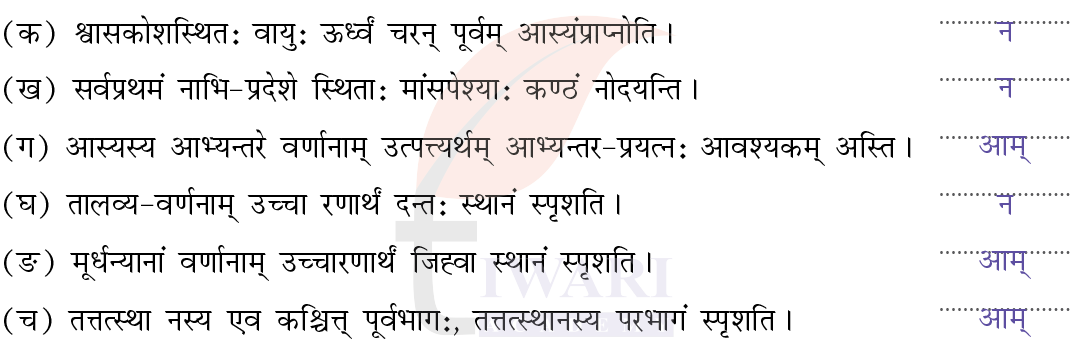 कक्षा 8 संस्कृत दीपकम् अध्याय 13 के प्रश्न 3 के उत्तर का चित्र