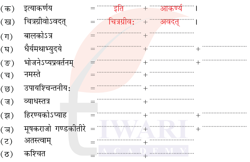 कक्षा 8 संस्कृत दीपकम् अध्याय 2 के प्रश्न 8 का चित्र
