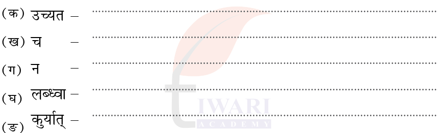 कक्षा 8 संस्कृत दीपकम् अध्याय 5 के प्रश्न 4 का चित्र