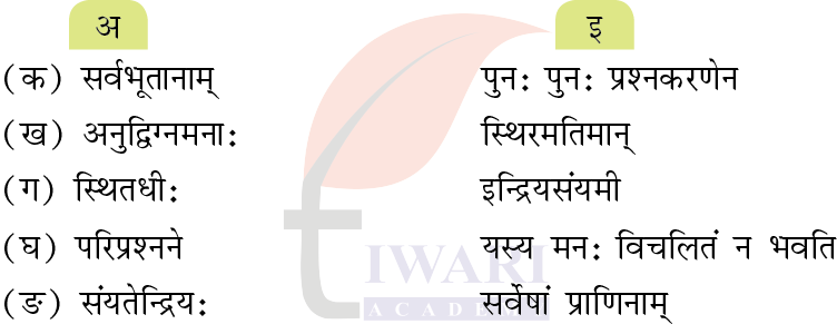 कक्षा 8 संस्कृत दीपकम् अध्याय 5 के प्रश्न 7 का चित्र