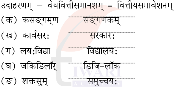 कक्षा 8 संस्कृत दीपकम् अध्याय 6 के प्रश्न 8 के उत्तर का चित्र