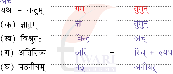 कक्षा 8 संस्कृत दीपकम् अध्याय 8 के प्रश्न 3 के उत्तर का चित्र