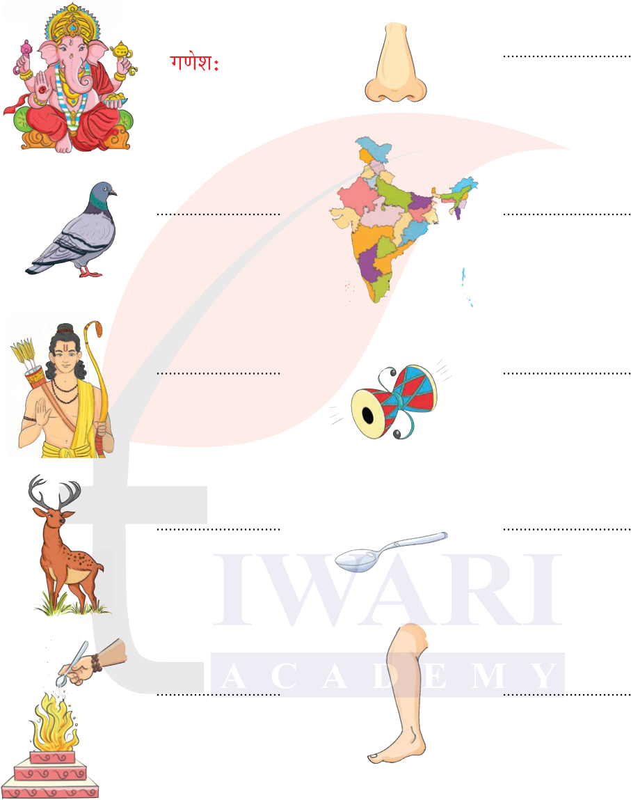 कक्षा 6 संस्कृत दीपकम् अध्याय 1 के प्रश्न 1 का चित्र