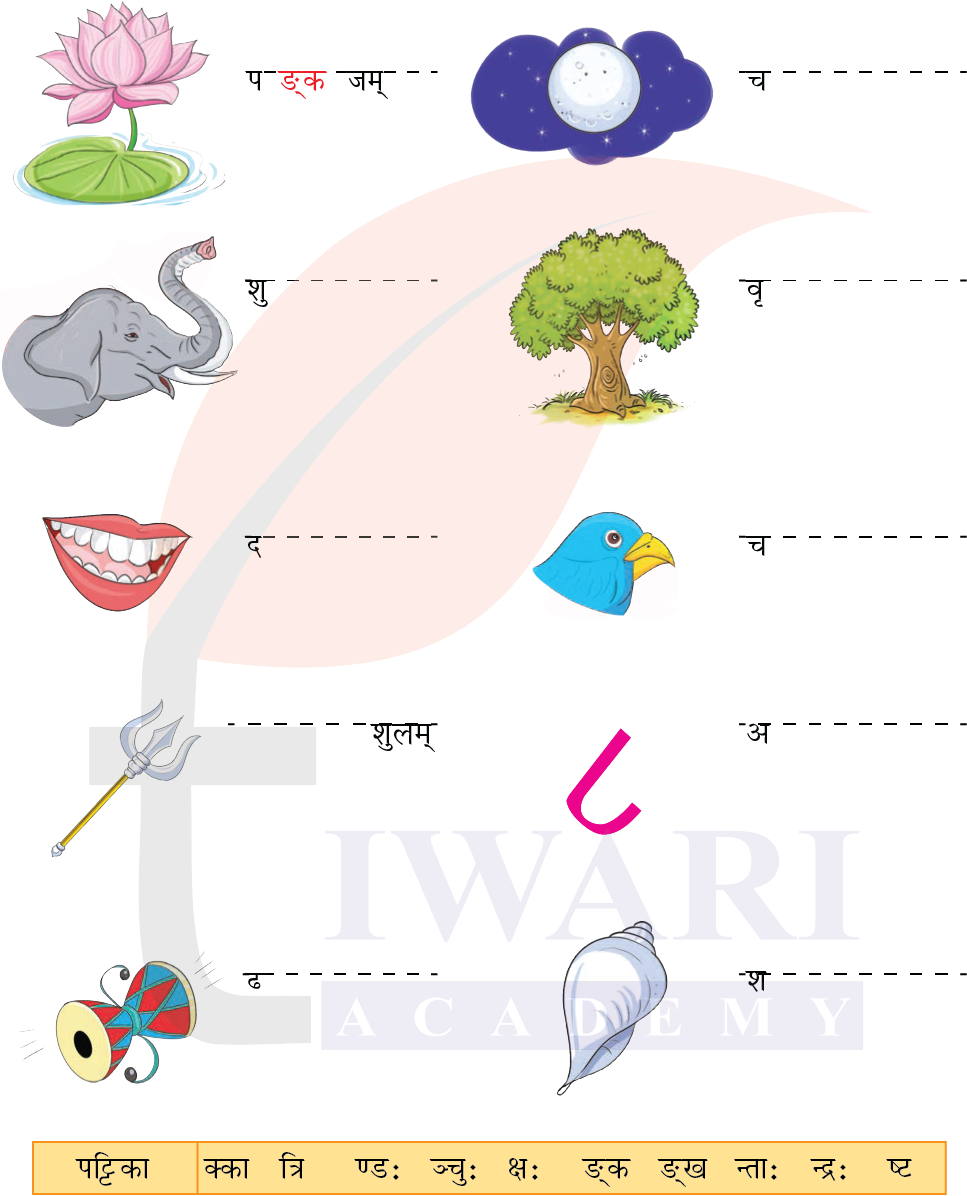 कक्षा 6 संस्कृत दीपकम् अध्याय 1 के प्रश्न 2 का चित्र