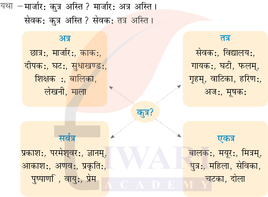 कक्षा 6 संस्कृत दीपकम् अध्याय 9 के प्रश्न 5 का चित्र