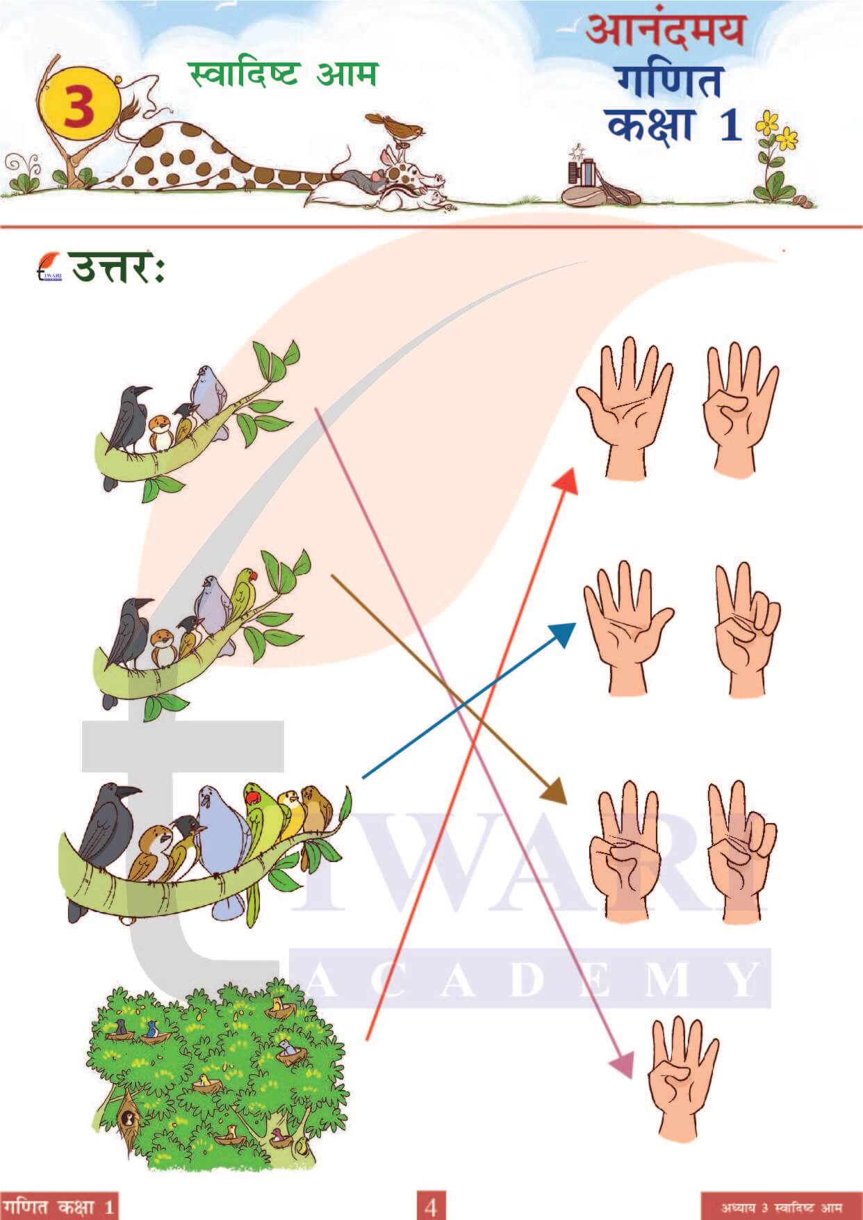 कक्षा 1 आनंदमय गणित पाठ 3 पेज 4