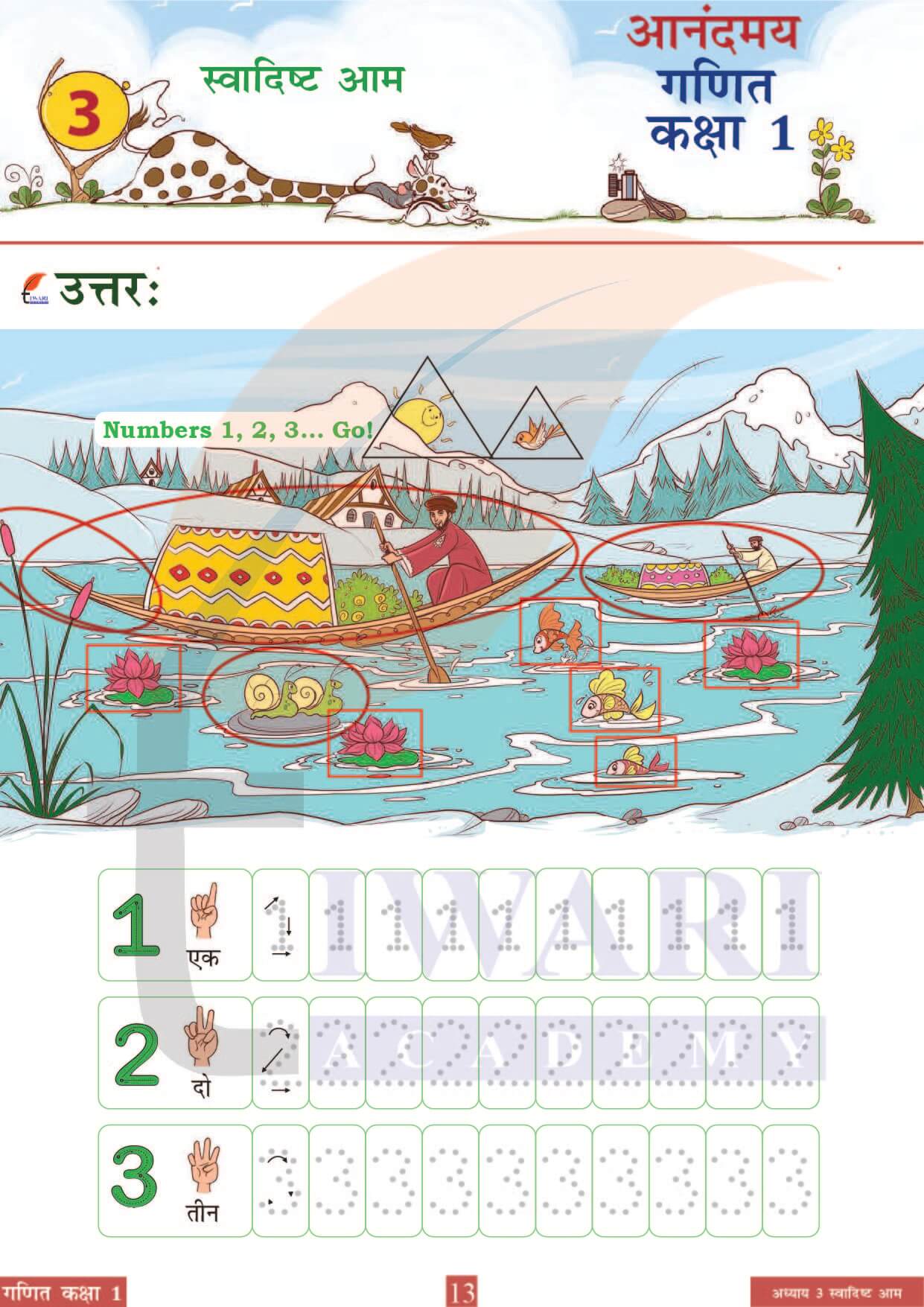कक्षा 1 आनंदमय गणित पाठ 3 पेज 13