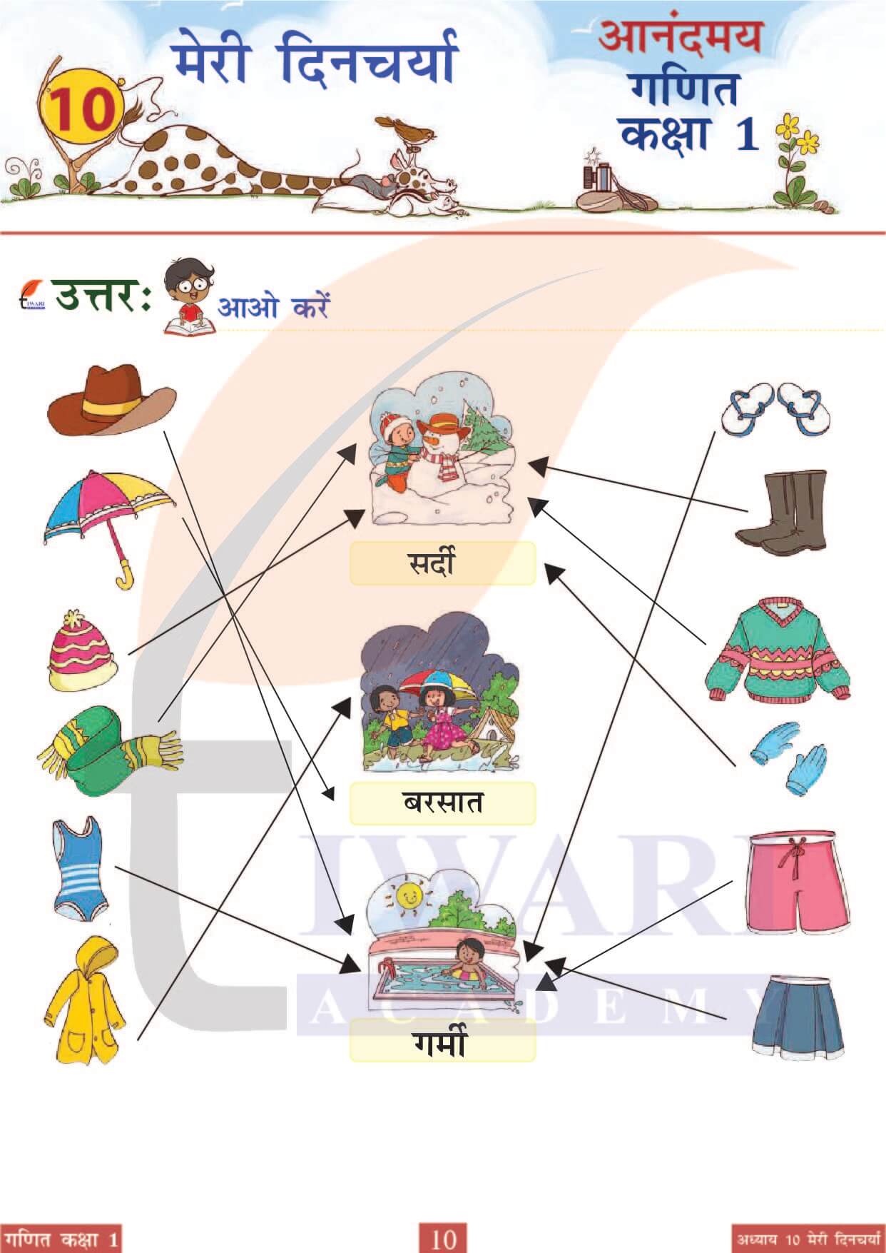 कक्षा 1 आनंदमय गणित पाठ 10 पेज 10