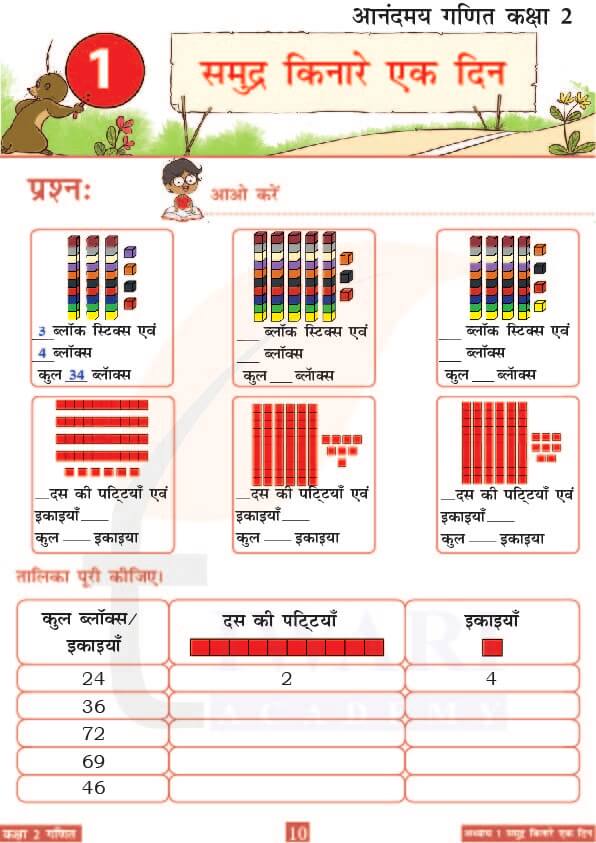 कक्षा 2 आनंदमय गणित पाठ 1 के उत्तर पेज 10