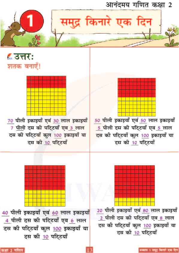 कक्षा 2 आनंदमय गणित पाठ 1 के उत्तर पेज 13