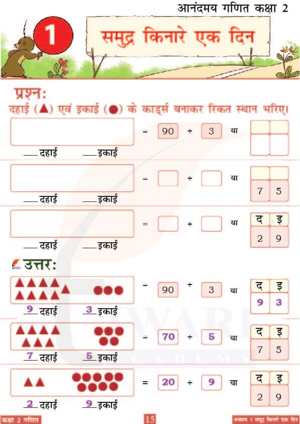 कक्षा 2 आनंदमय गणित पाठ 1 के उत्तर पेज 15