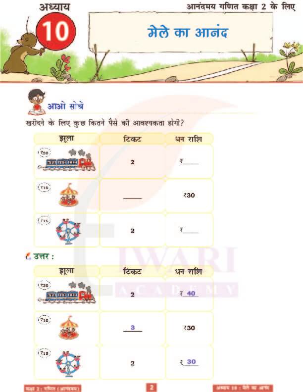 कक्षा 2 आनंदमय गणित पाठ 10 के हल पेज 2