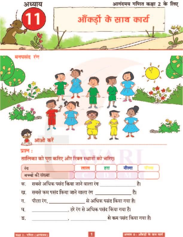 कक्षा 2 आनंदमय गणित पाठ 11 के हल पेज 1