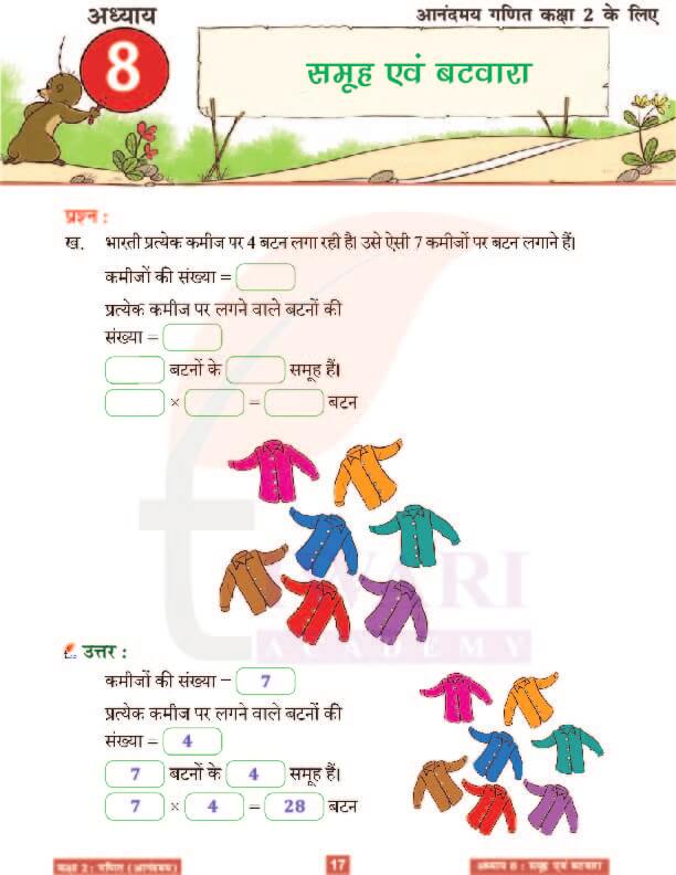 कक्षा 2 आनंदमय गणित पाठ 8 के हल पेज 17