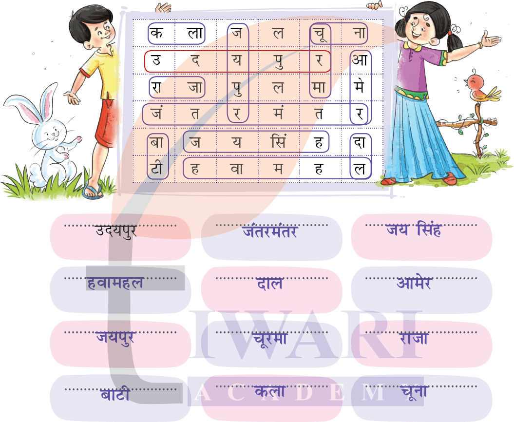 कक्षा 4 हिंदी वीणा अध्याय 6 पेज 70 - भाषा की बात - प्रश्न 4 का उत्तर